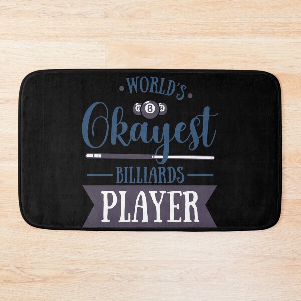 Item preview, World's Okayest Billards Player Design Draw Street Art Retro Culture Vintage Sports Text Phrase Quote designed and sold by BK-Fishing.