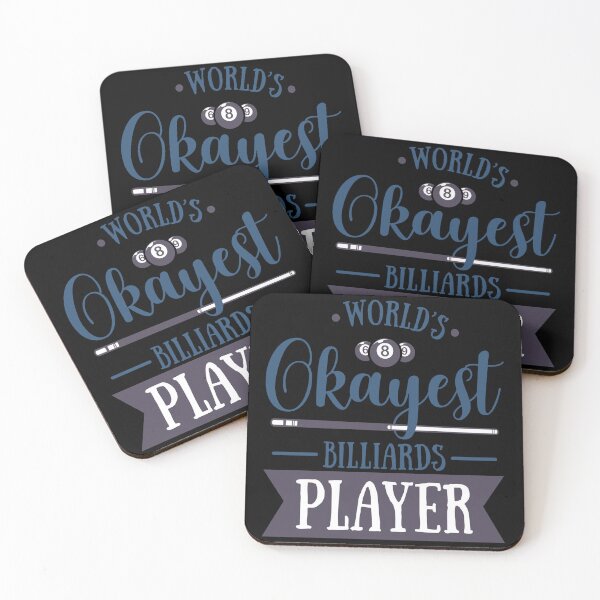 Item preview, World's Okayest Billards Player Design Draw Street Art Retro Culture Vintage Sports Text Phrase Quote designed and sold by BK-Fishing.