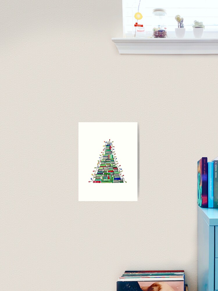 Christmas Book Tree 17 Art Print By Gentlecounsel Redbubble