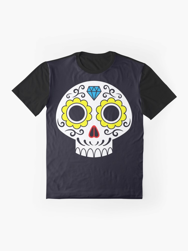 Alternate view of Sugar skull for a cake Graphic T-Shirt
