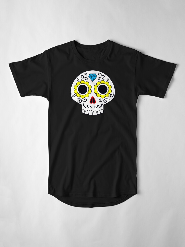 Alternate view of Sugar skull for a cake Long T-Shirt