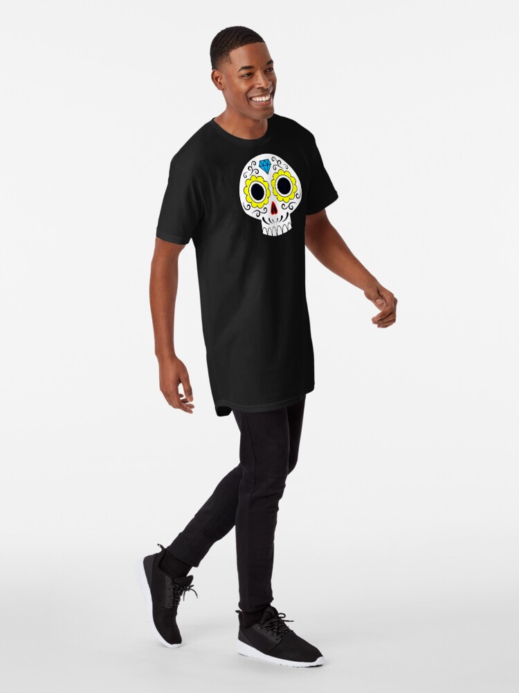 Alternate view of Sugar skull for a cake Long T-Shirt