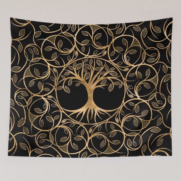 Item preview, Tree of life - Yggdrasil Mandala frame designed and sold by k9printart.