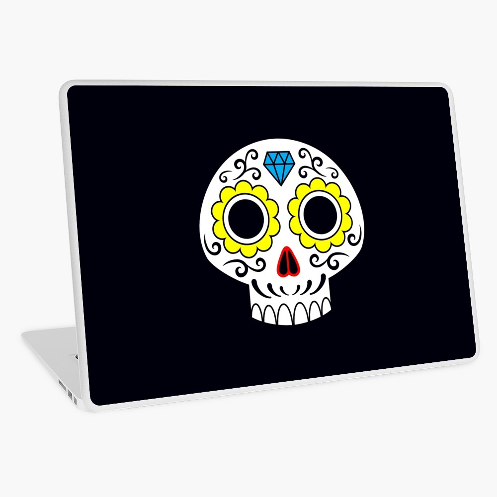 Sugar skull for a cake Laptop Skin