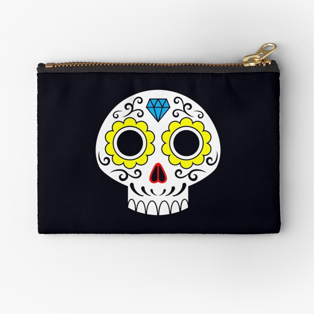 Sugar skull for a cake Zipper Pouch
