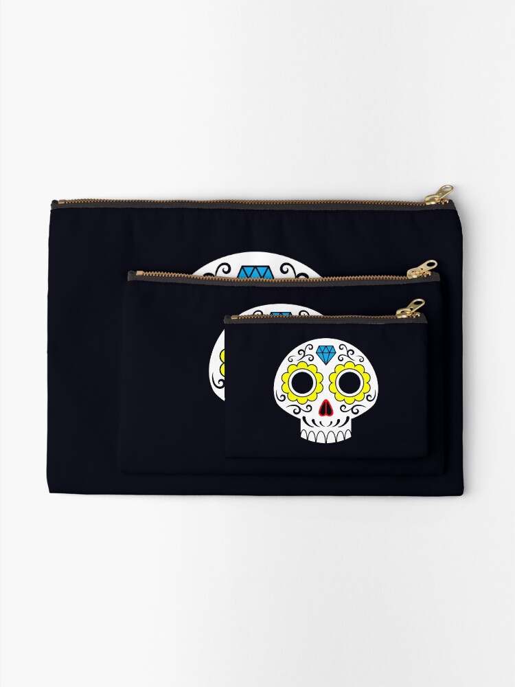 Alternate view of Sugar skull for a cake Zipper Pouch