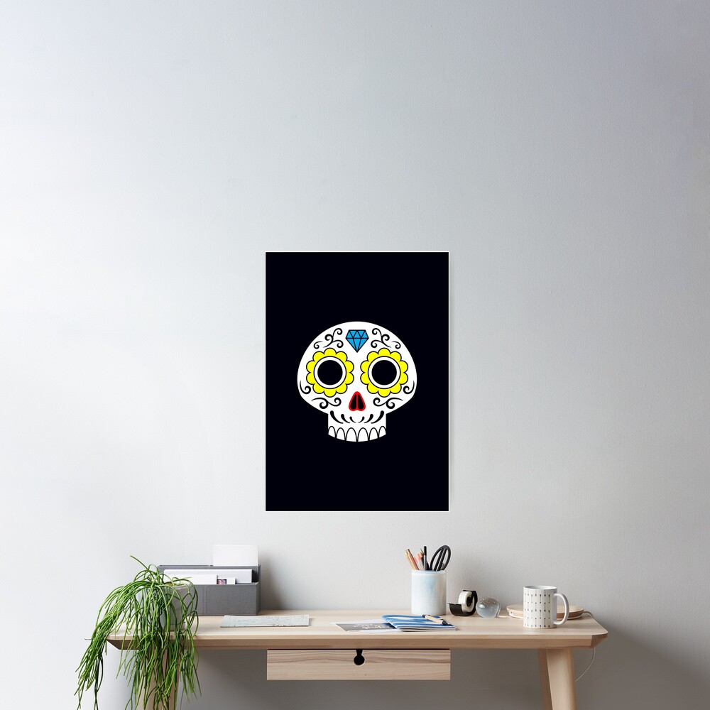 Sugar skull for a cake Poster