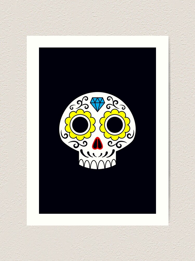 Alternate view of Sugar skull for a cake Art Print