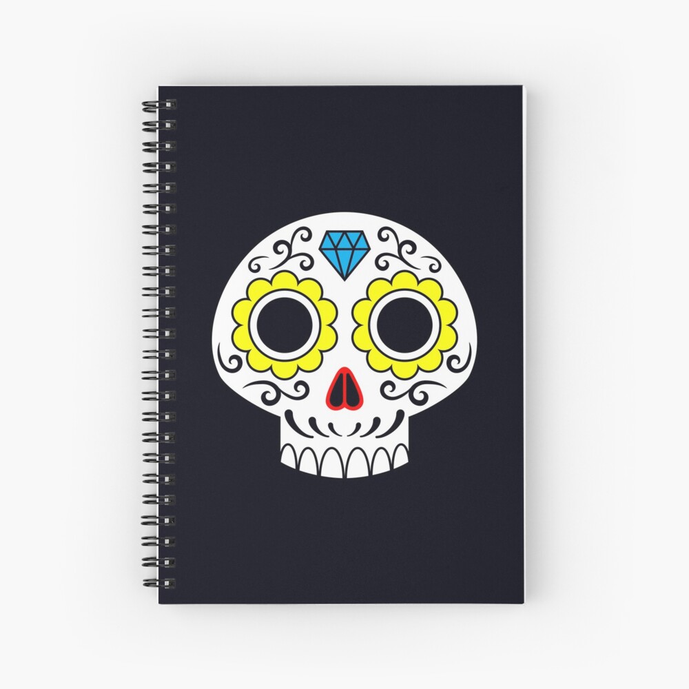 Sugar skull for a cake Spiral Notebook