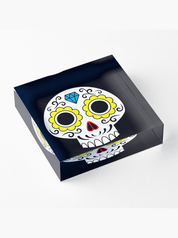 Alternate view of Sugar skull for a cake Acrylic Block