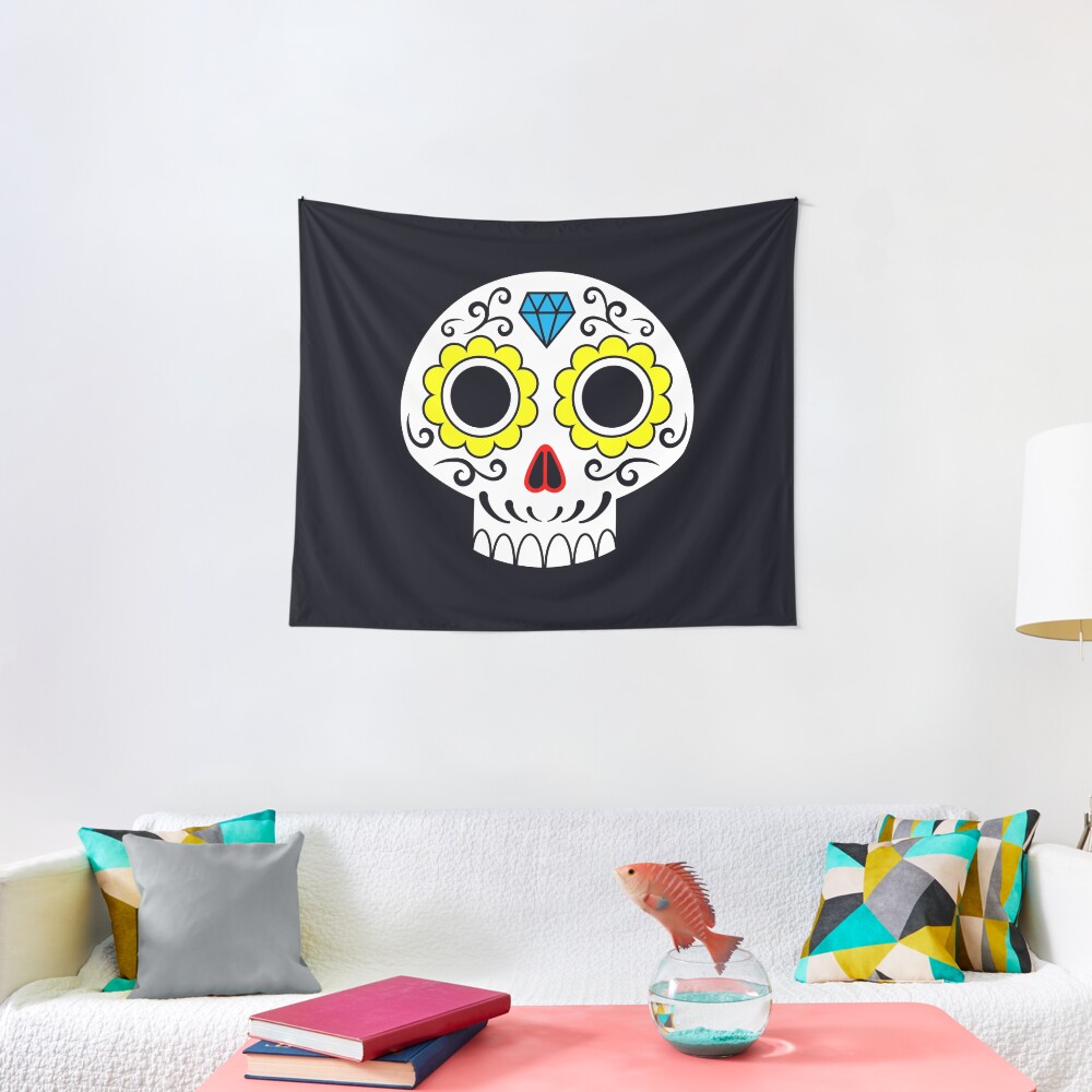 Sugar skull for a cake Tapestry