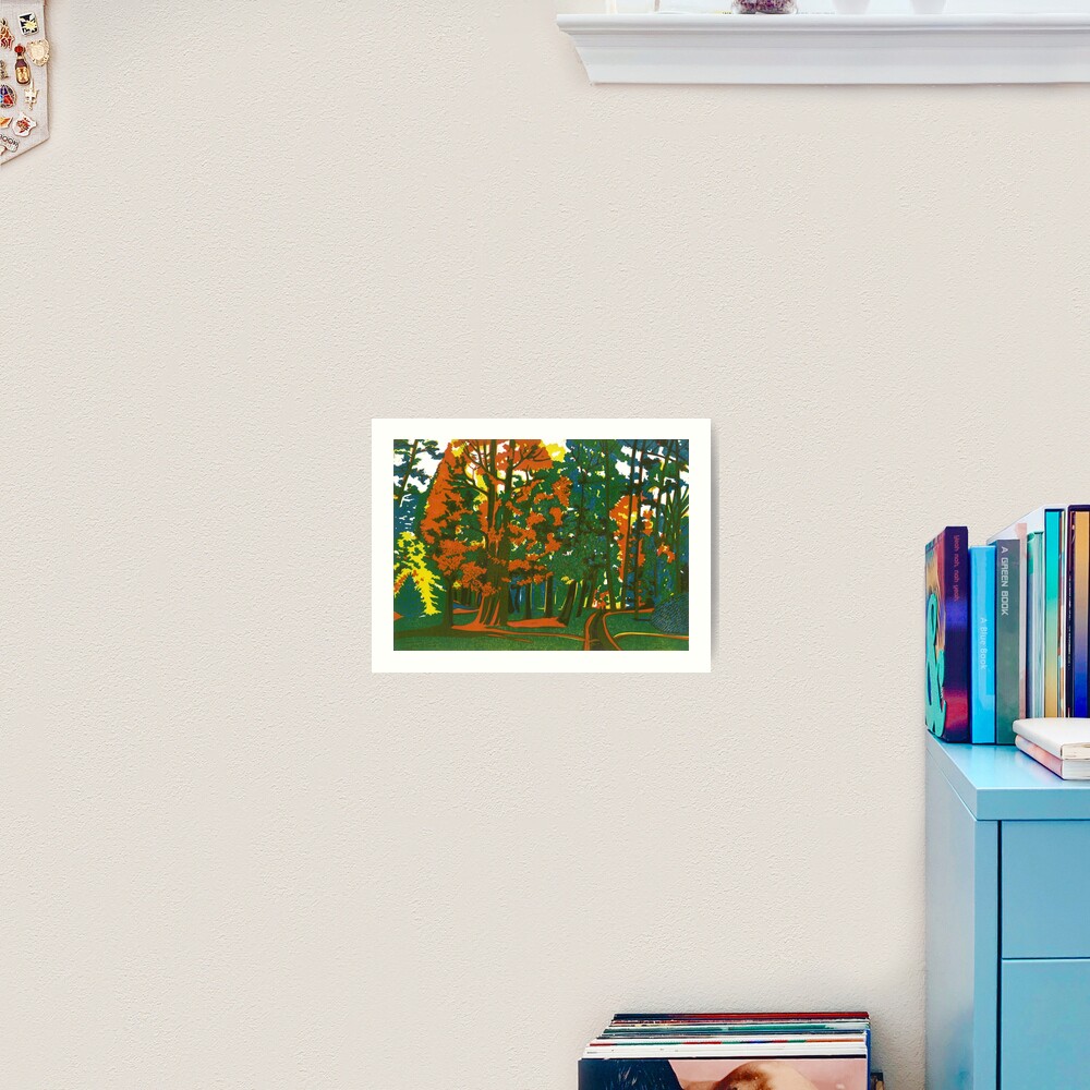 Bournemouth Gardens - Original linocut by Francesca Whetnall Art Print