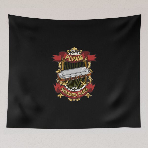 Item preview, Proud Pepaw Of A Freaking Awesome Harmonica Player Pullover Hoodie designed and sold by ragbarcensag.
