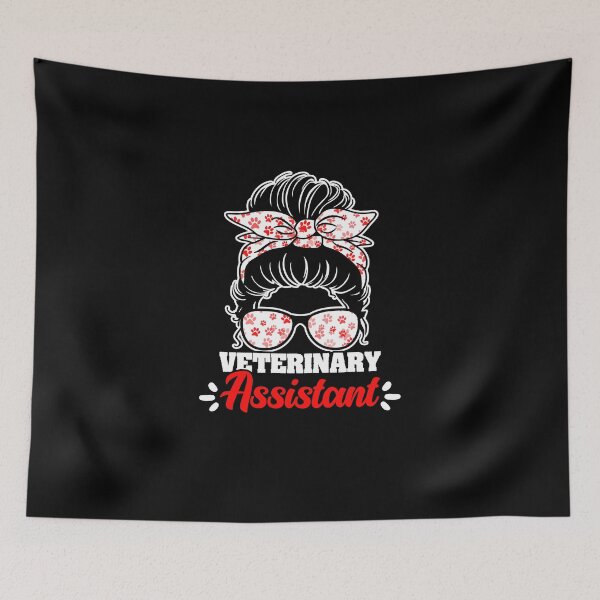 Item preview, Awesome Veterinary Assistant Messy Bun For A Vet Med Life designed and sold by Nessshirts.