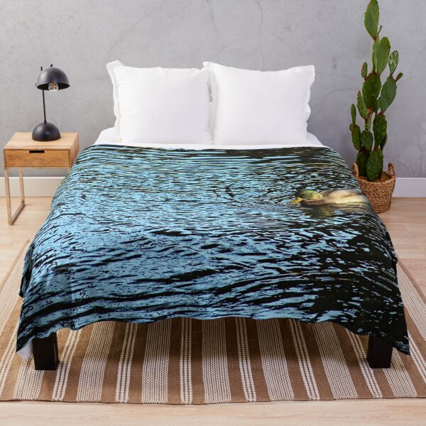 Item preview, Male Mallard Duck Swimming Blue Lake designed and sold by worldways.