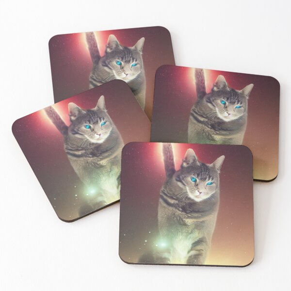 Item preview, Abstraction polygonal cat form of light from the nebula, galaxy designed and sold by ValleyDream.