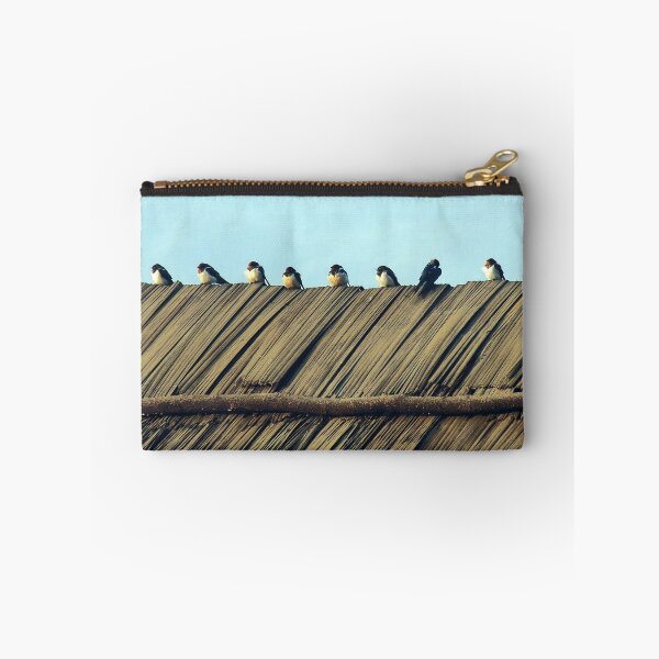 Item preview, Swallows Flock, Birds Perching Thatched Roof designed and sold by worldways.