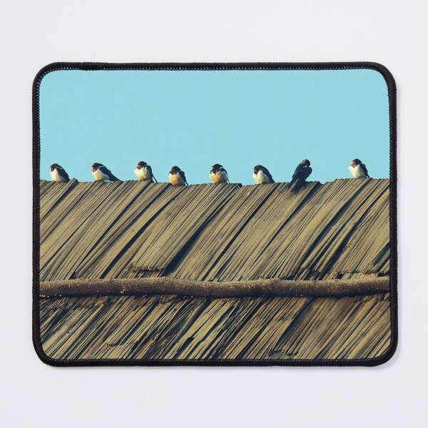 Item preview, Swallows Flock, Birds Perching Thatched Roof designed and sold by worldways.