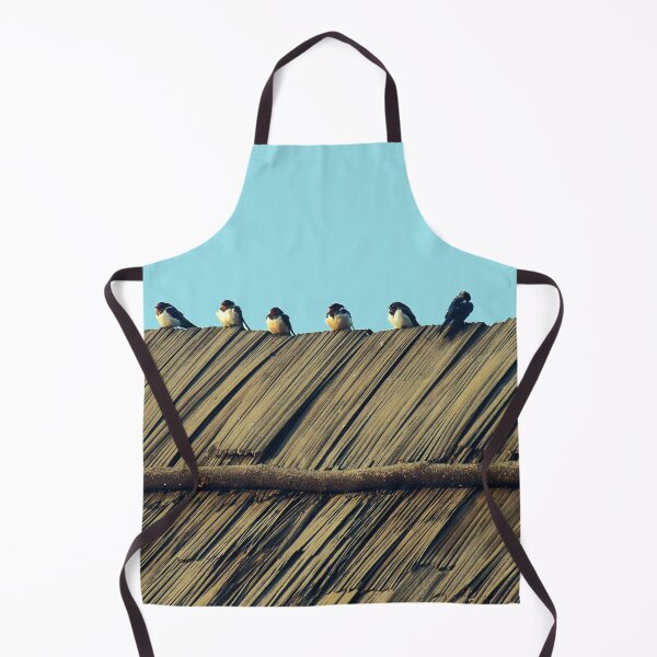 Item preview, Swallows Flock, Birds Perching Thatched Roof designed and sold by worldways.