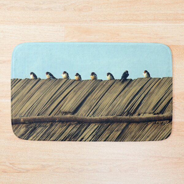 Item preview, Swallows Flock, Birds Perching Thatched Roof designed and sold by worldways.