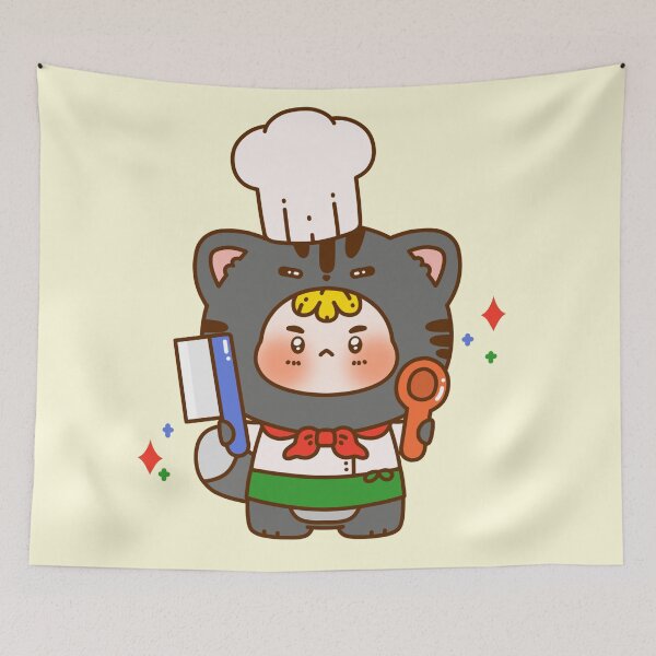 Item preview, CUTE CHEF CAT CHARACTER designed and sold by satchisatchi.