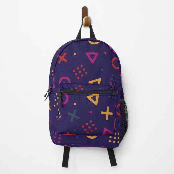 Item preview, Geometric seamless pattern on blue background. Triangles, plus, circles designed and sold by deepakrode7.