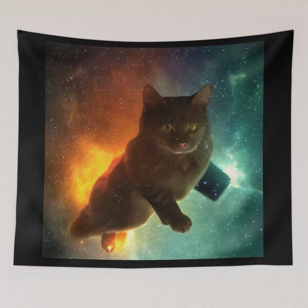 Item preview, Abstraction polygonal cat form of light from the nebula, galaxy designed and sold by ValleyDream.