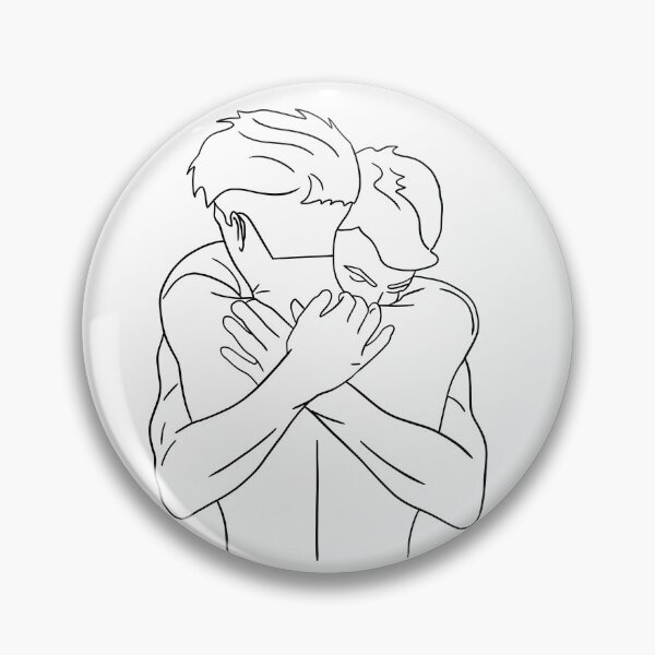 Item preview, Gay Men Hugs | Gay Men Cuddles Line Art designed and sold by Regenbogenn.