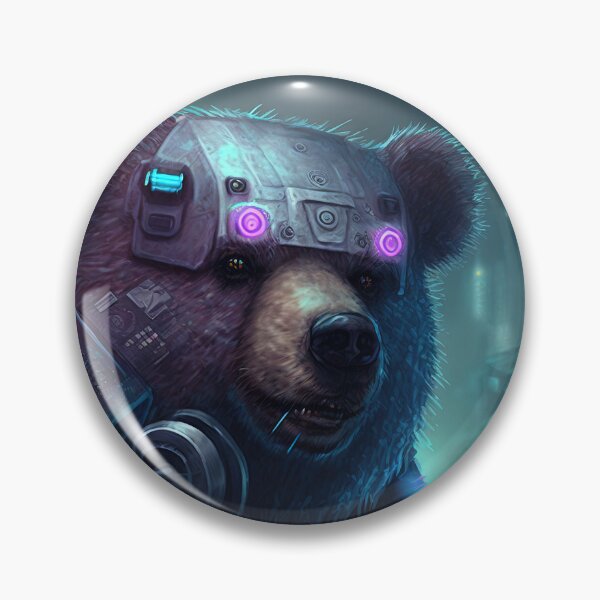 Item preview, Cyberpunk bear futuristic designed and sold by AnimalArtPhotos.