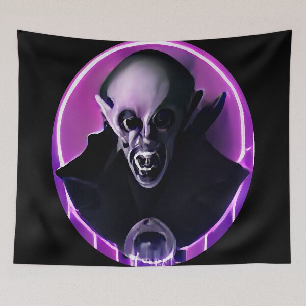 Artikelvorschau, Abstrakter Neon-Nosferatu-Vampir entworfen und verkauft von OddUnderground.