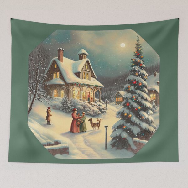 Item preview, A Traditional Vintage Christmas Scene #4 designed and sold by KLOIK.
