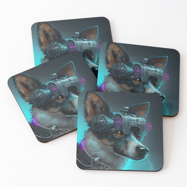 Item preview, Cyberpunk futuristic dog designed and sold by AnimalArtPhotos.