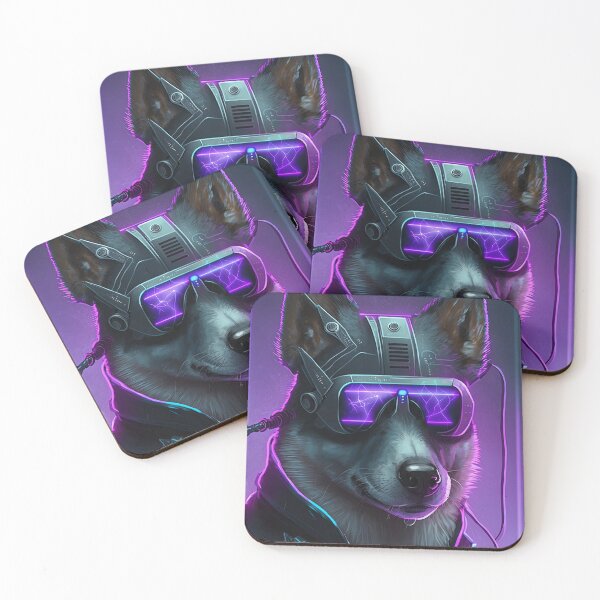 Item preview, Dog cyberpunk style designed and sold by AnimalArtPhotos.