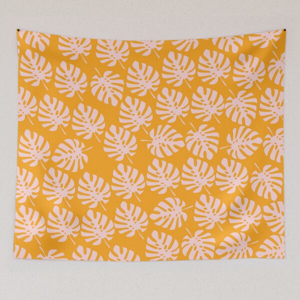 Item preview, Pink Monstera Leaves Pattern designed and sold by kapotka.
