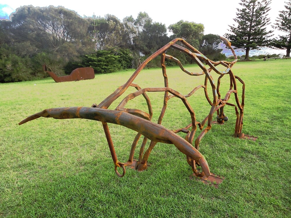 "Bull & Whale, Sculpture Bermagui,Australia 2017" by muz2142 Redbubble