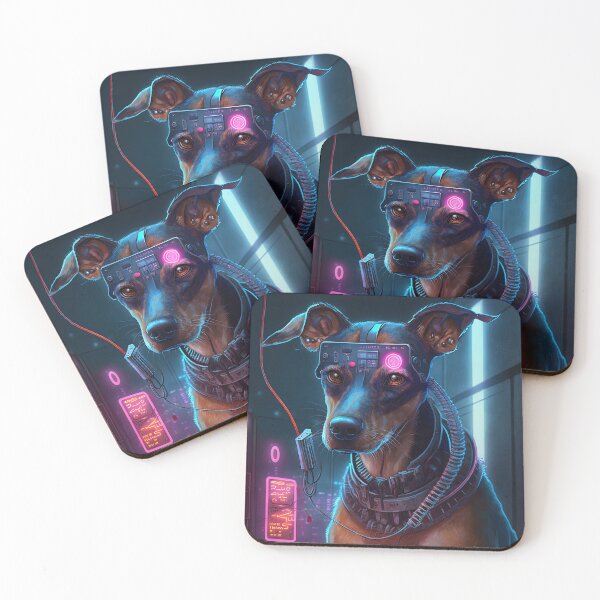 Item preview, Cool funky cyberpunk dog designed and sold by AnimalArtPhotos.