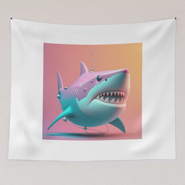 Item preview, great pink shark designed and sold by MrUtDesign.