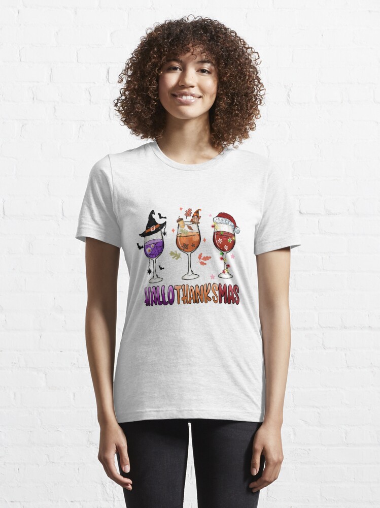 Discover Halloween Thanksgiving Christmas Happy Hallothanksmas Coffee  T-Shirt