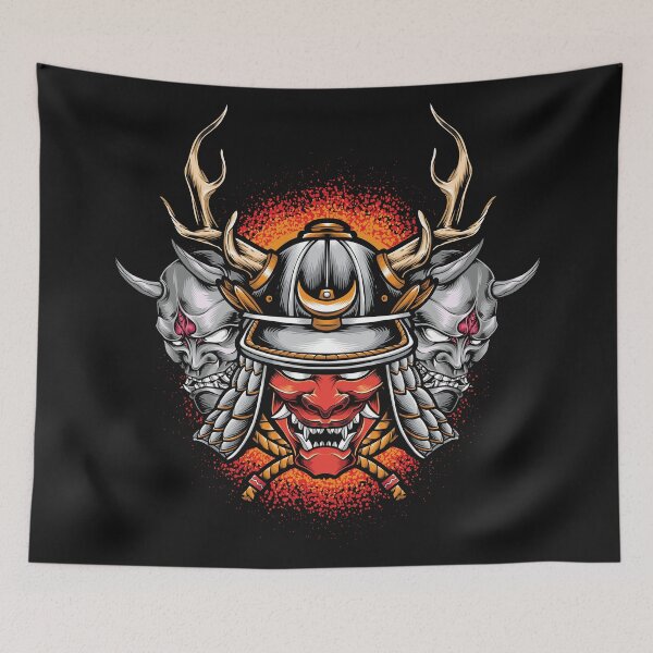 Item preview, Samurai Oni Mask Design designed and sold by RepublicOfFire.