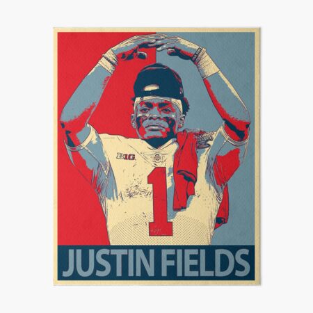Justin Fields Poster Ohio State Buckeyes Canvas Print 