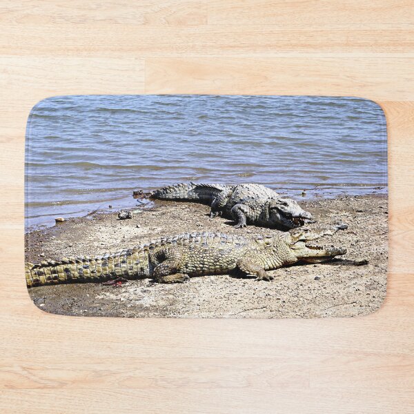 Item preview, Two Nile Crocodiles Sunning Riverbank, Africa designed and sold by worldways.