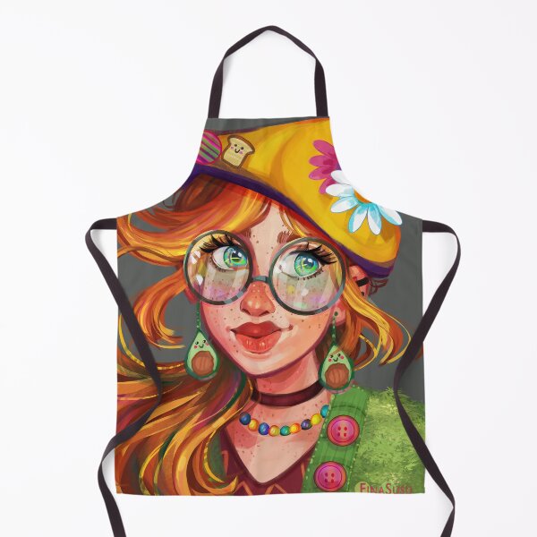 Item preview, Girl in yellow cap and green cardigan designed and sold by FinaSusu.