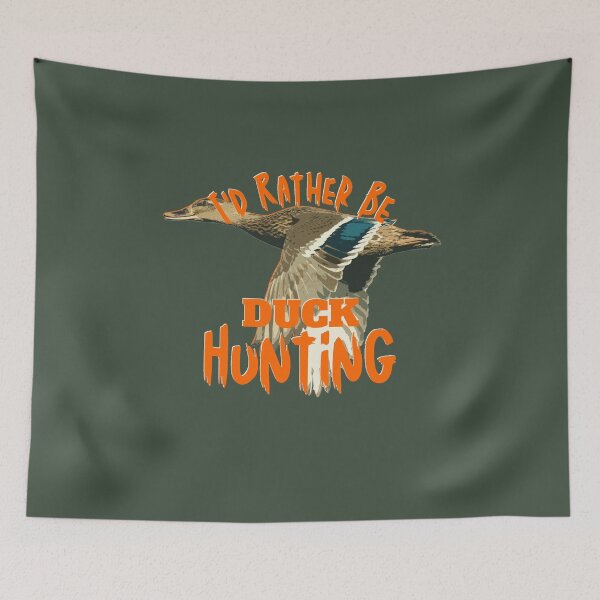 Item preview, I'd Rather Be Duck Hunting Flying Mallard designed and sold by LifeCrush.