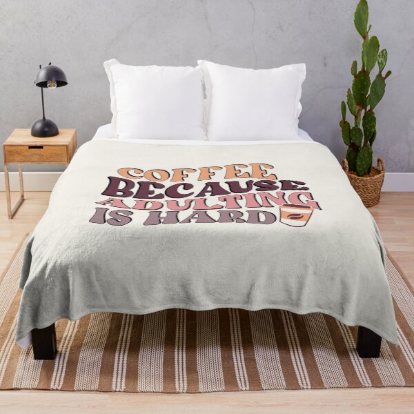 Item preview, Cool Vintage Coffee Quote - "Coffee - Because Adulting is Hard" designed and sold by hotsaucefactory.
