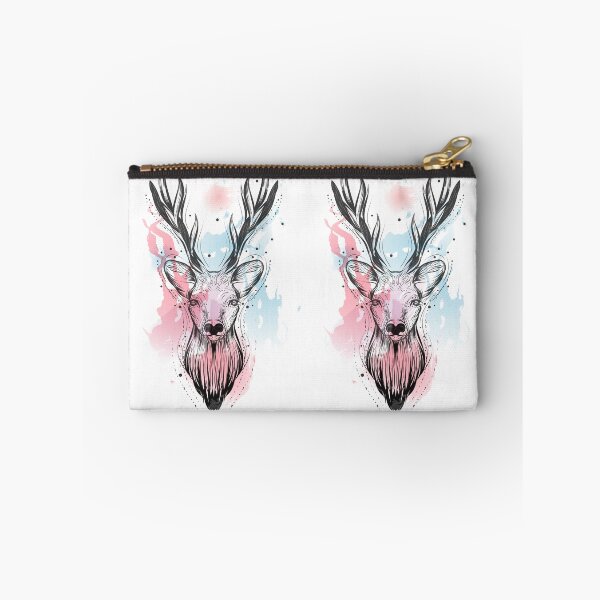 Aperçu de l'œuvre Illustration de Bohème avec cerf dessiné à la main à fond aquarelle. Vintage, boho, style gitan. créée et vendue par MilaOkie.