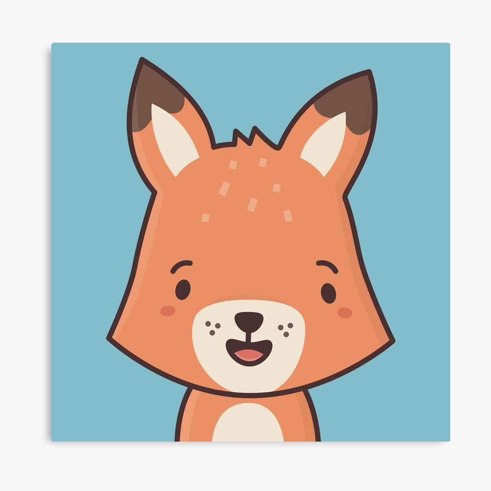 Impression Photo Kawaii Amp Mignon Renard Roux Par Wordsberry Redbubble