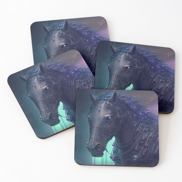 Item preview, Cyberpunk horse futuristic designed and sold by AnimalArtPhotos.