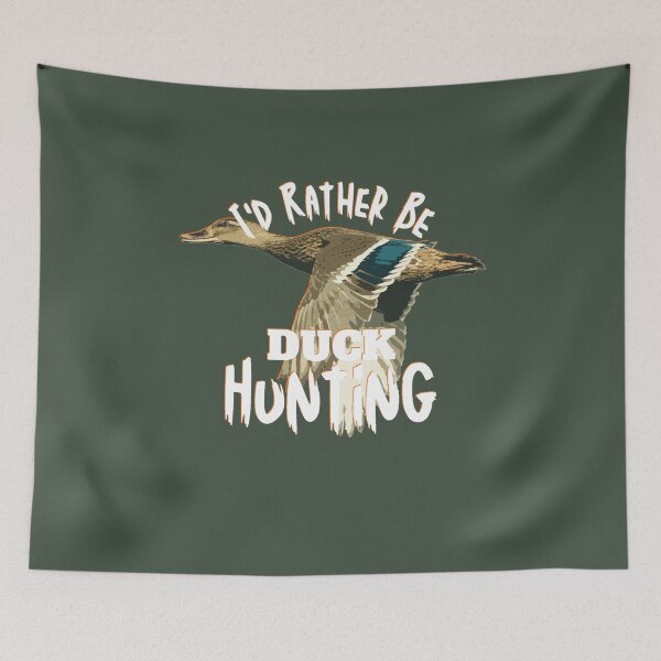 Item preview, I'd Rather Be Duck Hunting Flying Mallard designed and sold by LifeCrush.