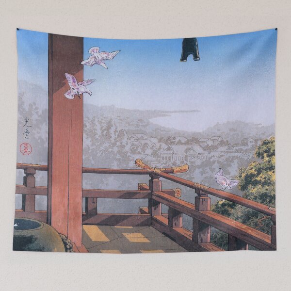 Item preview, Evening Bell at Mii-dera Temple by Koitsu Tsuchiya, Japanese Print designed and sold by Ukiyo-Studio.