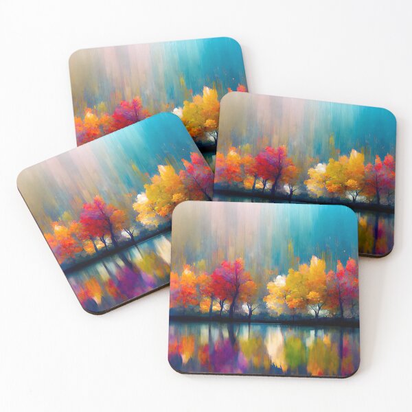 Item preview, Autumn Trees Reflecting in a Pond designed and sold by fadetocolour.